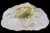Fluorescent Calcite Geode In Sandstone - Morocco #89696-2